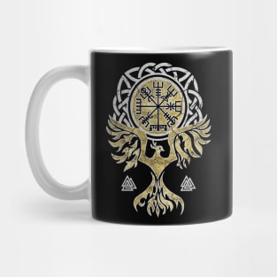 Vegvisir and Phoenix bird Mug